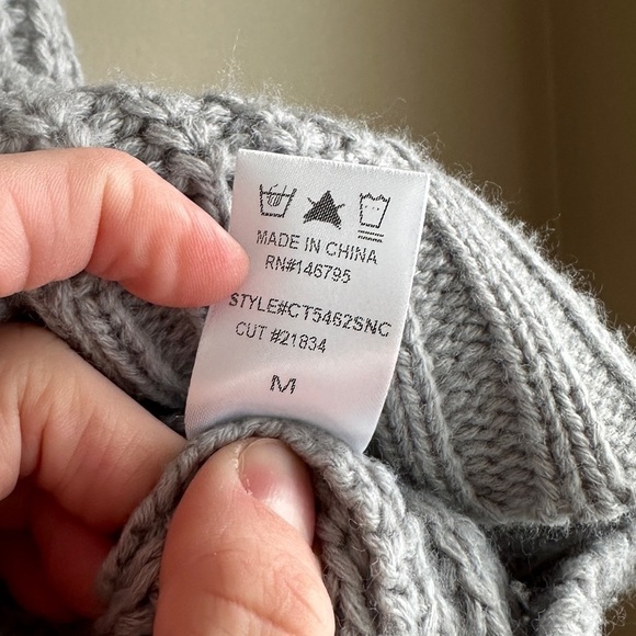 4 Sienna Gray Knit Cold Shoulder Sweater - Picture 8 of 8